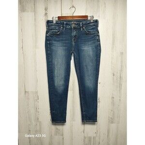 Silver Suki Skinny Crop Women's Jeans 29x25 Blue Medium Wash (30x24 Actual)